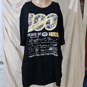 2019 Anniversary Packers Anvil Black Lightweight T-Shirt